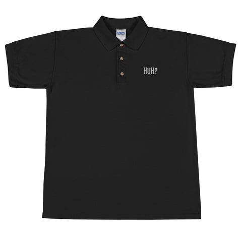 HuH? Embroidered Polo Shirt