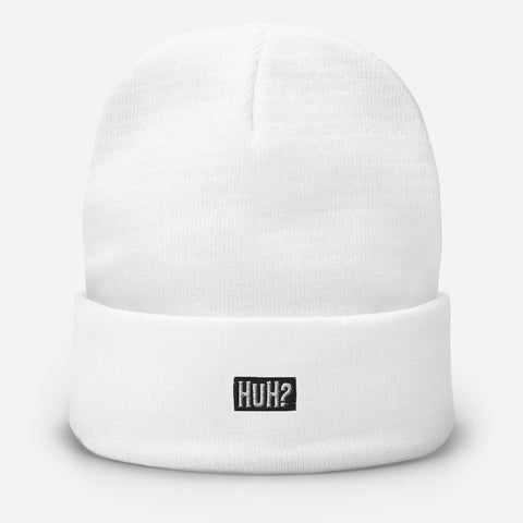 HuH? Embroidered Beanie